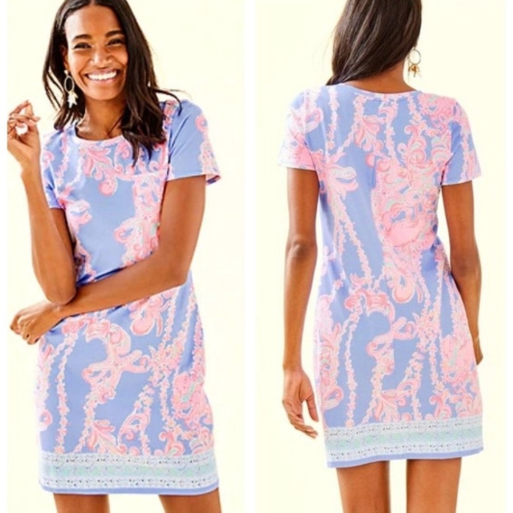 Lilly Pulitzer Floral Blue and Pink Dress